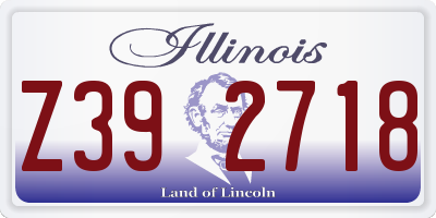 IL license plate Z392718