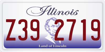 IL license plate Z392719
