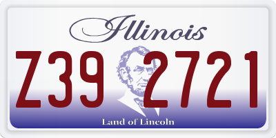 IL license plate Z392721