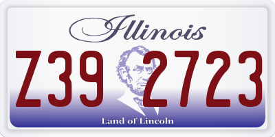 IL license plate Z392723