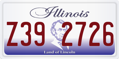 IL license plate Z392726
