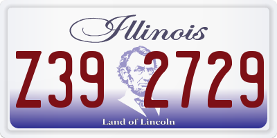 IL license plate Z392729