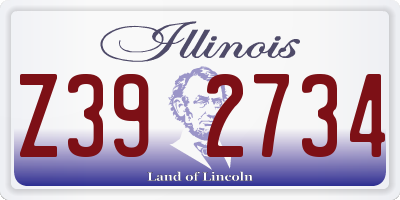 IL license plate Z392734