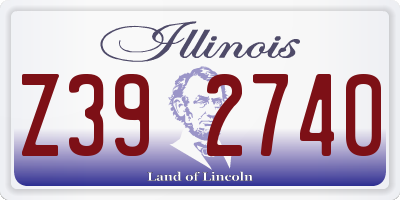 IL license plate Z392740