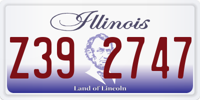 IL license plate Z392747