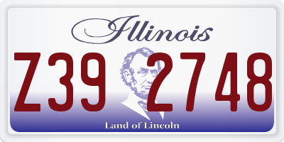 IL license plate Z392748
