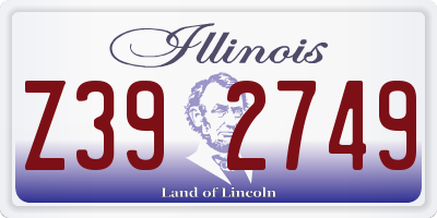 IL license plate Z392749