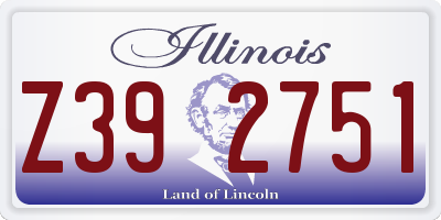 IL license plate Z392751