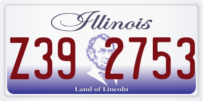 IL license plate Z392753