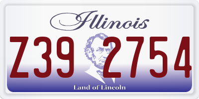 IL license plate Z392754