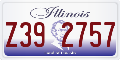 IL license plate Z392757