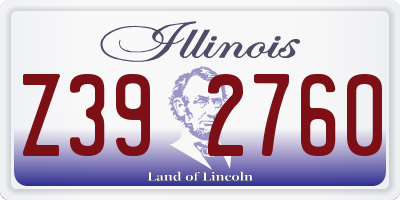 IL license plate Z392760