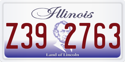 IL license plate Z392763