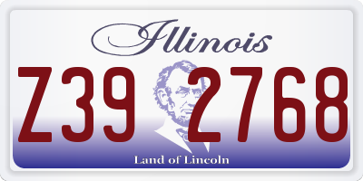 IL license plate Z392768