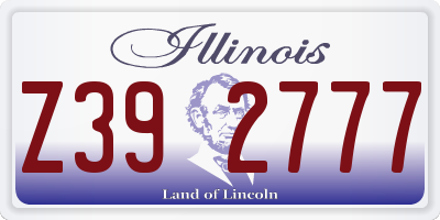 IL license plate Z392777