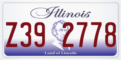 IL license plate Z392778