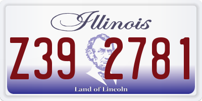 IL license plate Z392781