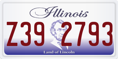 IL license plate Z392793