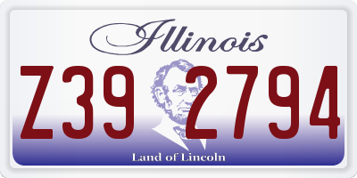 IL license plate Z392794