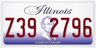 IL license plate Z392796