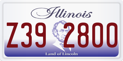 IL license plate Z392800