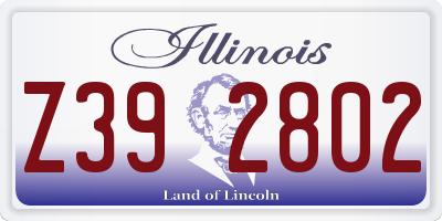 IL license plate Z392802