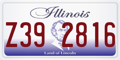 IL license plate Z392816