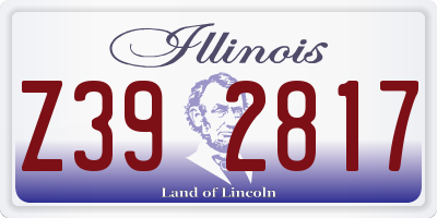 IL license plate Z392817