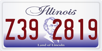 IL license plate Z392819