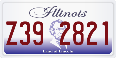 IL license plate Z392821