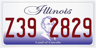 IL license plate Z392829