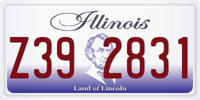 IL license plate Z392831