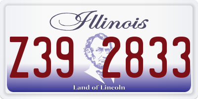 IL license plate Z392833