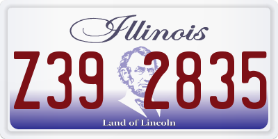 IL license plate Z392835