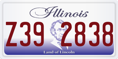 IL license plate Z392838
