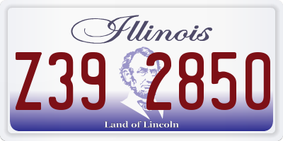 IL license plate Z392850