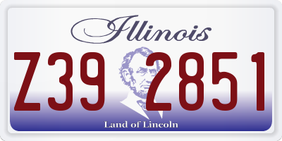 IL license plate Z392851