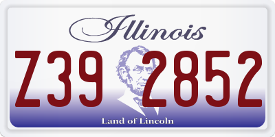 IL license plate Z392852