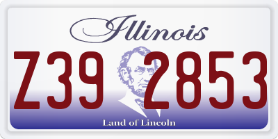 IL license plate Z392853