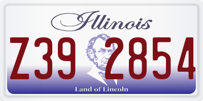 IL license plate Z392854