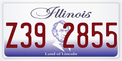 IL license plate Z392855