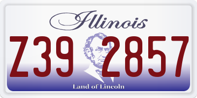IL license plate Z392857