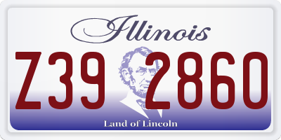 IL license plate Z392860