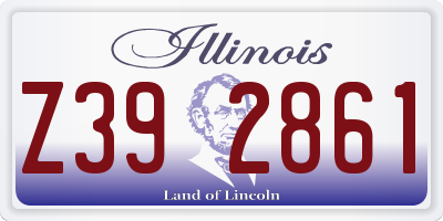 IL license plate Z392861