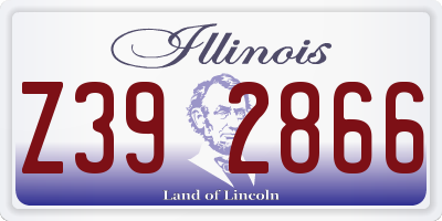 IL license plate Z392866
