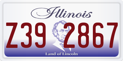 IL license plate Z392867
