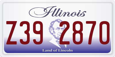 IL license plate Z392870