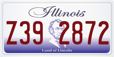 IL license plate Z392872
