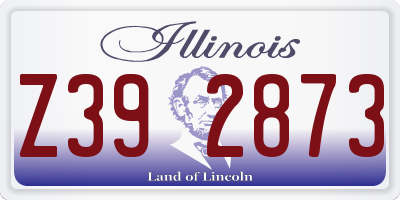 IL license plate Z392873