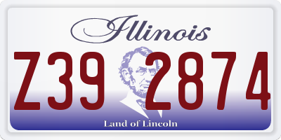 IL license plate Z392874